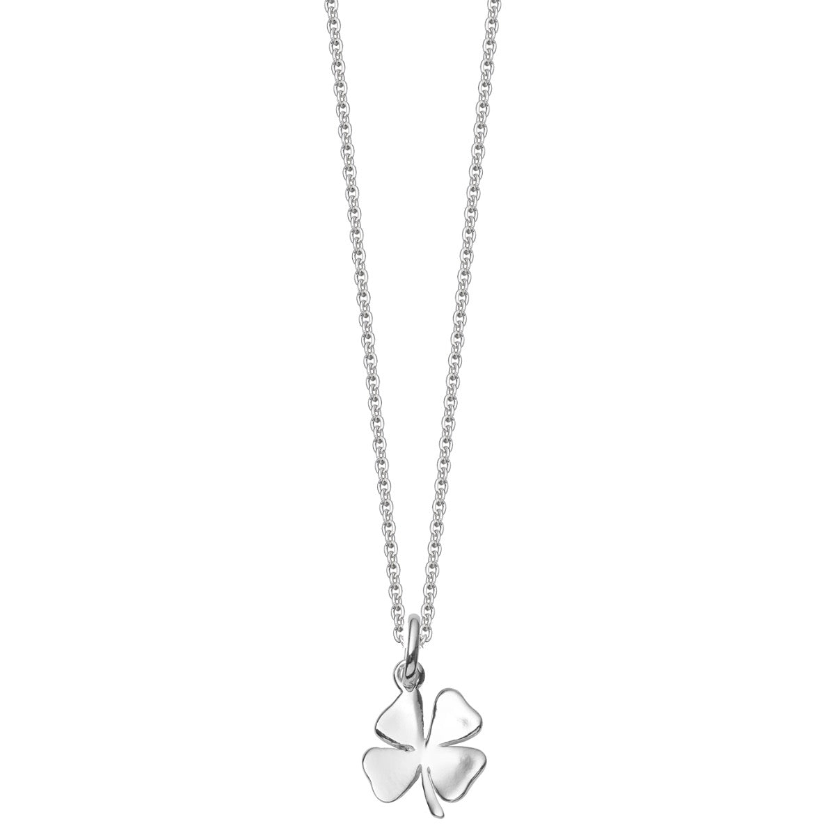silver lucky clover necklace