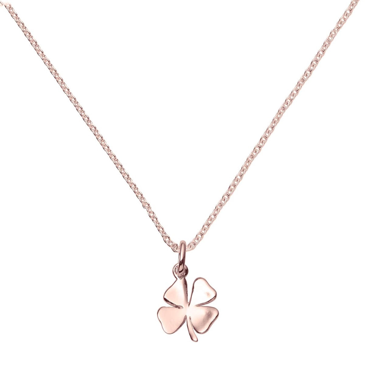 Rose Gold Vermeil Four Leaf Clover Pendant