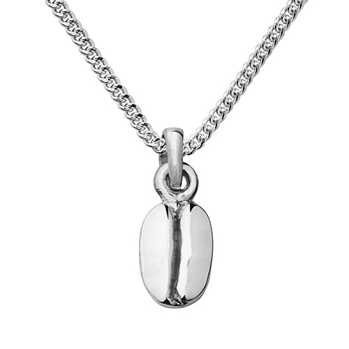 Silver Coffee Bean Necklace 