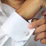 Silver Comedy & Tragedy Cufflinks - hersey-and-son