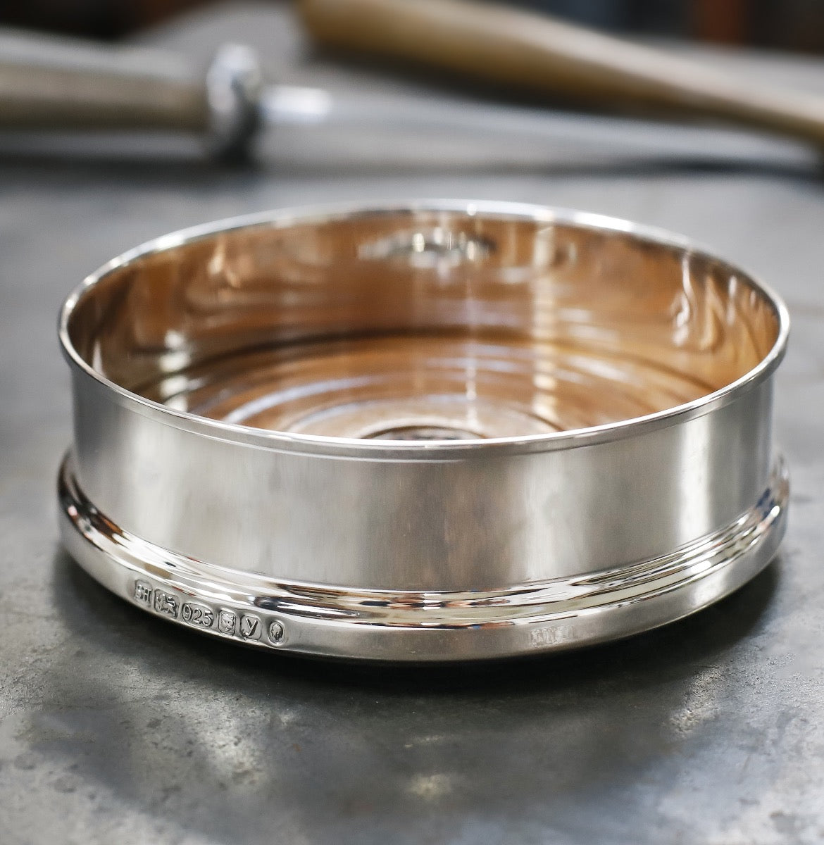 (TEST) Coronation Hallmark Silver Coaster - Extra Heavy (TEST) - hersey-and-son