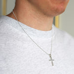 Chunky Sterling Silver Cross Necklace - hersey-and-son