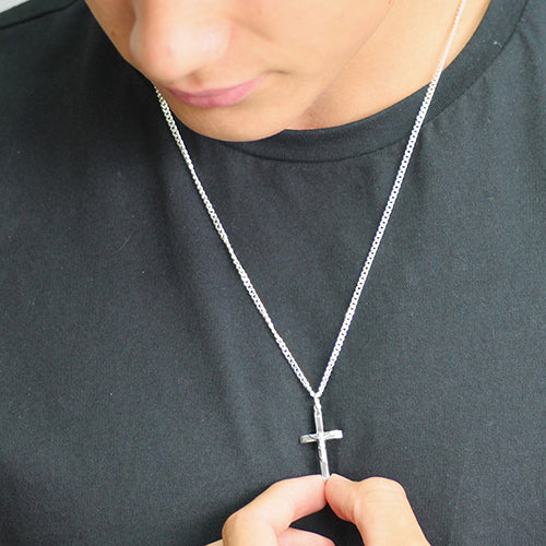 silver crucifix necklace