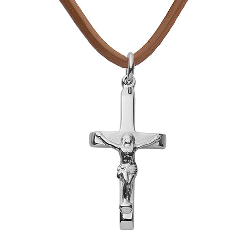 Jesus Christ Pendant With Leather Chain For Men – VOYLLA