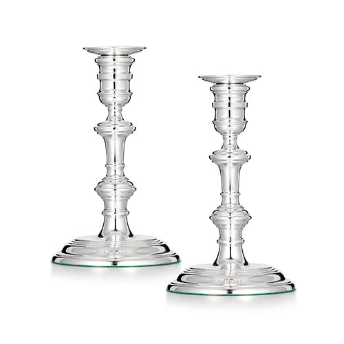 Silver Candlestick - Georgian Style - hersey-and-son