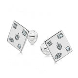 King Charles III Coronation Hallmark Silver Cufflinks - hersey-and-son