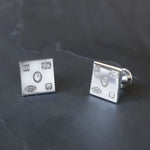 King Charles III Coronation Hallmark Silver Cufflinks - hersey-and-son