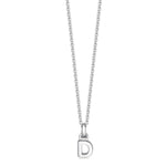 Mini Silver Letter "D" Initial Necklace - hersey-and-son
