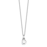 Mini Silver Letter "D" Initial Necklace - hersey-and-son