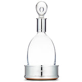Deluxe Silver Plain Coaster and Silver Mounted Crystal Decanter - hersey-and-son