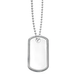 Sterling Silver Dog Tag Necklace - hersey-and-son