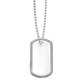Sterling Silver Dog Tag Necklace - hersey-and-son