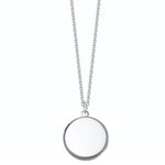 Engraved Solid Silver Initial Pendant - hersey-and-son