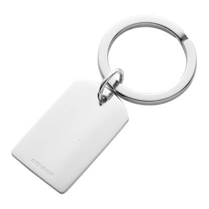 silver dog tag keyring