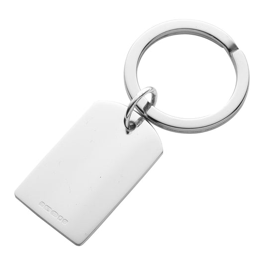 silver dog tag keyring