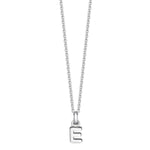 Mini Silver Letter "E" Initial Necklace - hersey-and-son