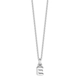 Mini Silver Letter "E" Initial Necklace - hersey-and-son