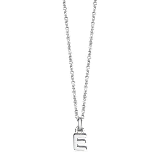 Mini Silver Letter "E" Initial Necklace