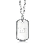 Sterling Silver Dog Tag Necklace - hersey-and-son