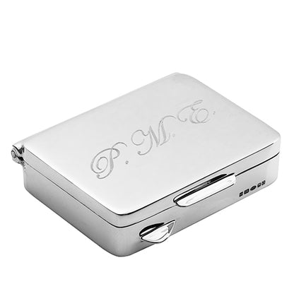 Engraved Silver Pill Box