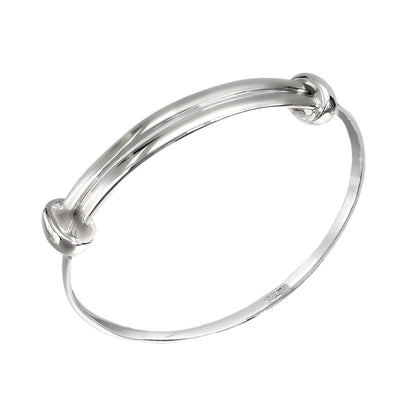 Silver adults expanding bangle