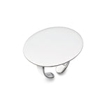Silver Cocktail Ring - Round Flat - hersey-and-son