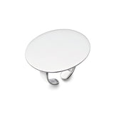 Silver Cocktail Ring - Round Flat - hersey-and-son