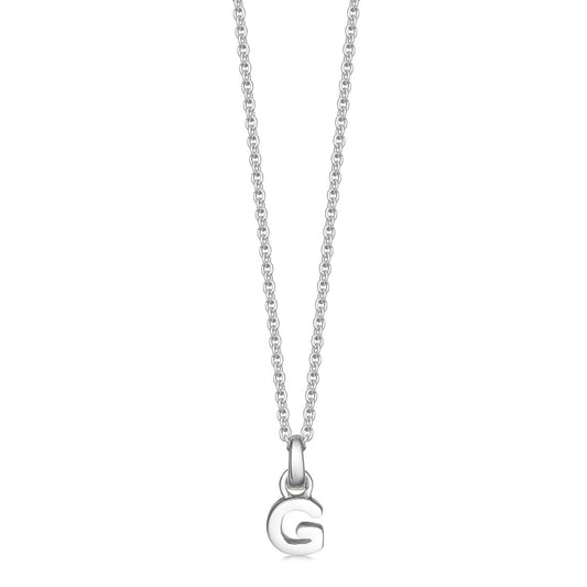 Mini Silver Letter "G" Initial Necklace