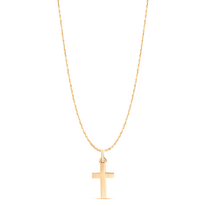 Solid 9ct Gold Deluxe Cross Pendant