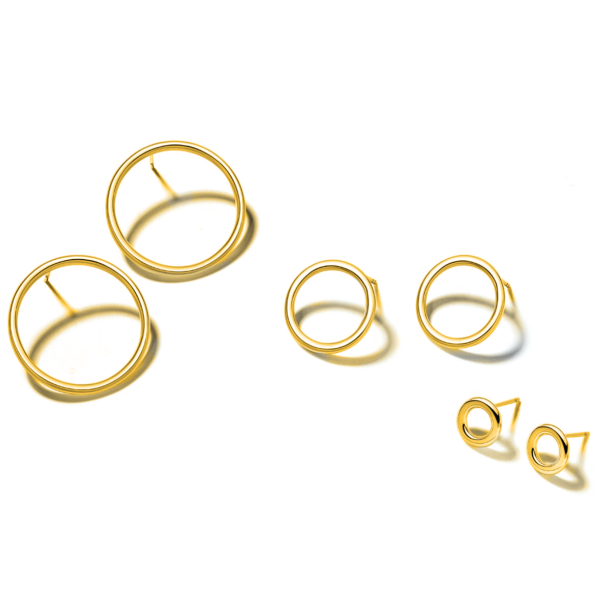 Front Facing Gold Plated & Silver Hoop Earrings - hersey-and-son