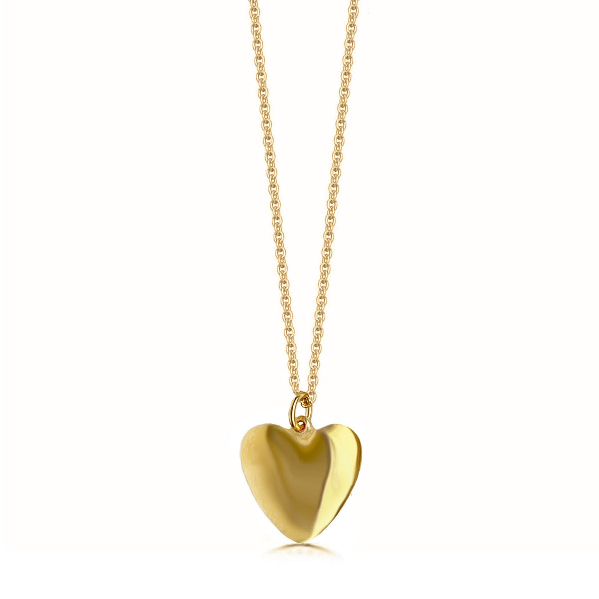 Deluxe Gold Plated & Sterling Silver Heart Necklace