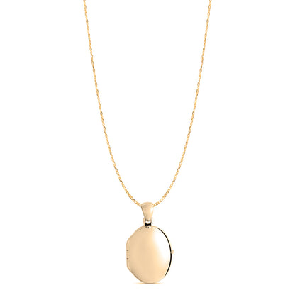 Solid 9ct Gold Oval Locket