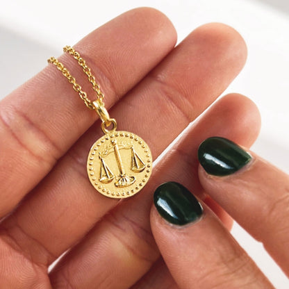 Sterling Silver and Gold Plated Zodiac Pendant