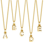 18ct Gold plated & Sterling Silver Initial Letter Necklace - hersey-and-son