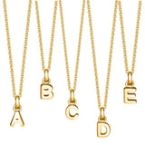 18ct Gold plated & Sterling Silver Initial Letter Necklace - hersey-and-son