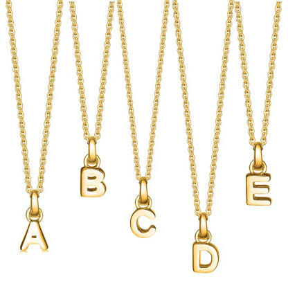 Gold Plated Initial Letter Necklace