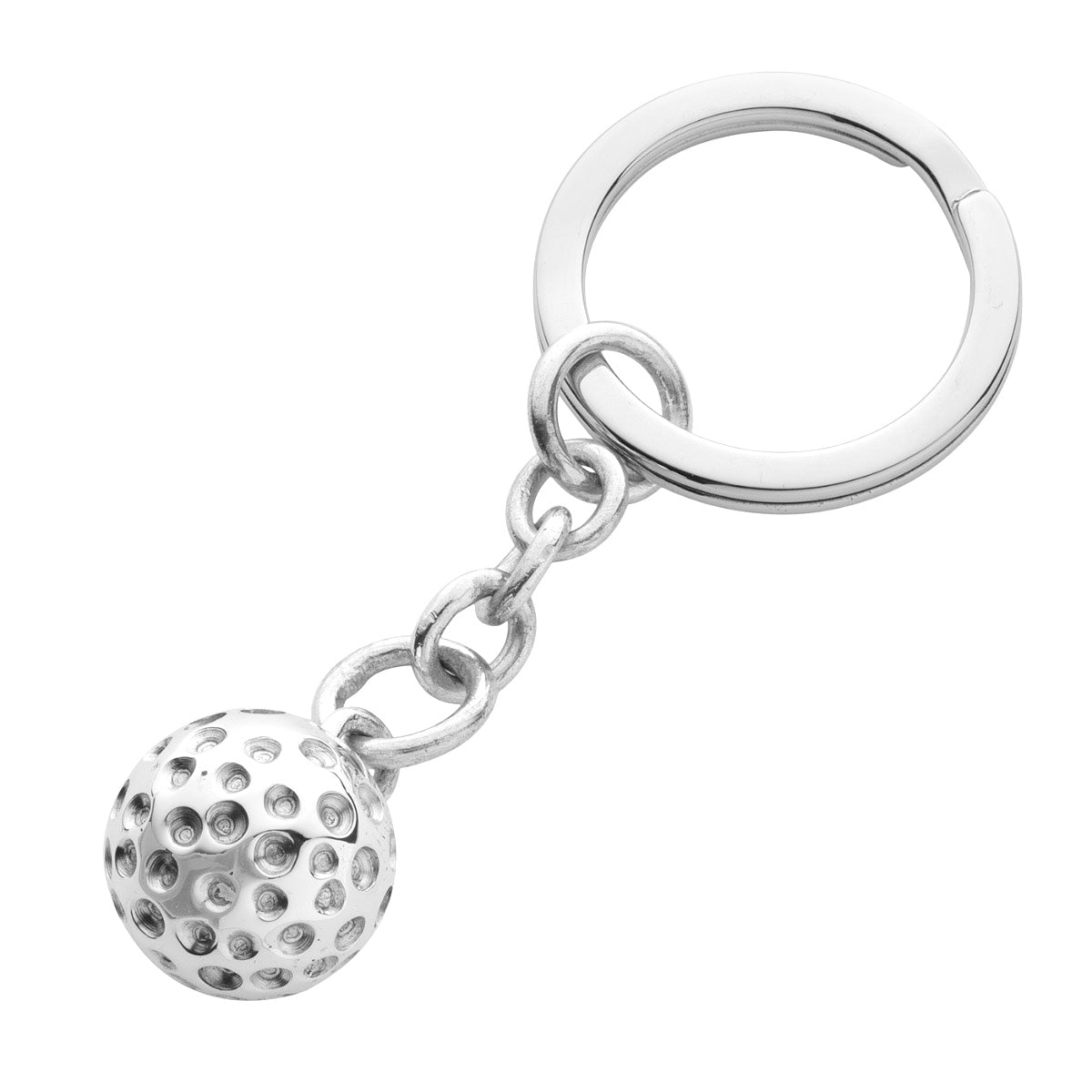 Silver Golf Ball Keyring