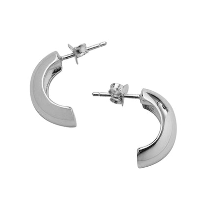 Silver Half Hoop Earrings