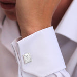 King Charles III Coronation Hallmark Silver Cufflinks - hersey-and-son