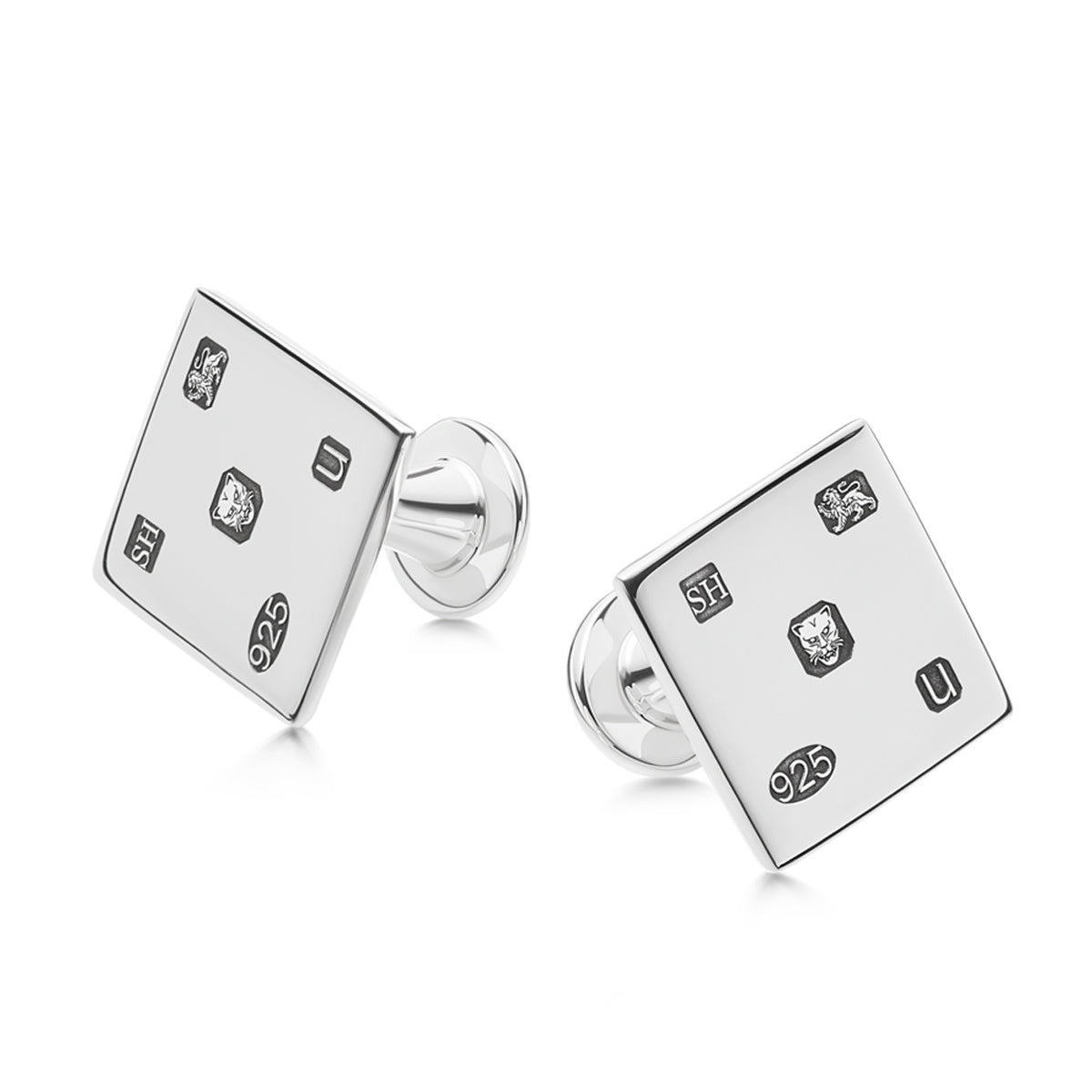 King Charles III Coronation Hallmark Silver Cufflinks - hersey-and-son