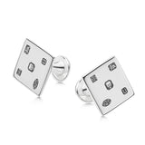King Charles III Coronation Hallmark Silver Cufflinks - hersey-and-son