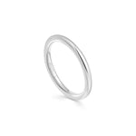 Deluxe Sterling Silver Halo Ring - 2mm - hersey-and-son