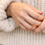 Deluxe Sterling Silver Halo Ring - 2mm - hersey-and-son