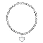 Silver Heart Chain Bracelet - hersey-and-son