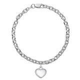 Silver Heart Chain Bracelet - hersey-and-son