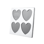 Heart Silver Photograph Frame -  Quadruple - hersey-and-son