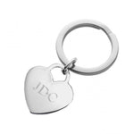 Silver Personalised Heart Keyring - hersey-and-son