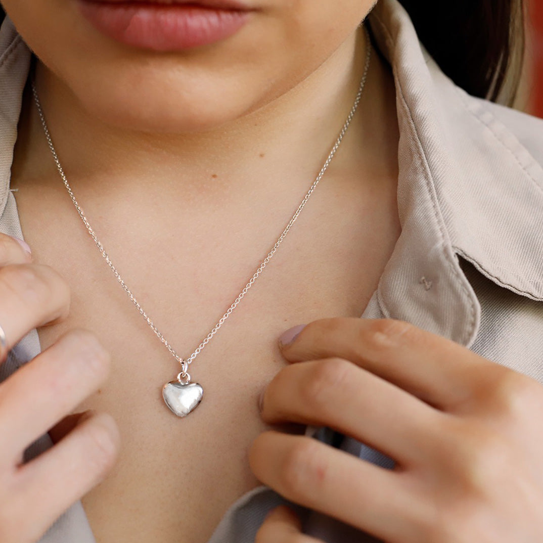 Sterling Silver Heart Pendant - hersey-and-son