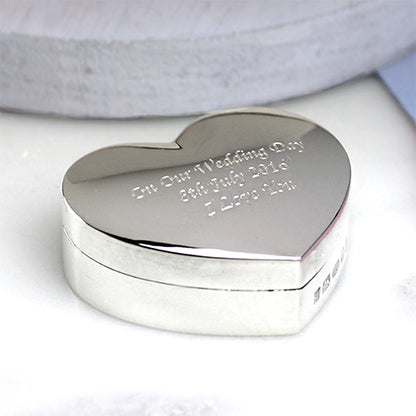 Sterling Silver Heart Box