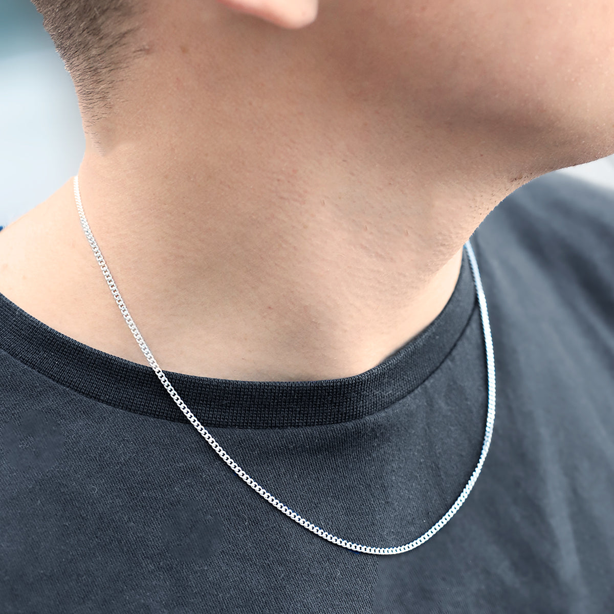 Slim Sterling Silver Curb Chains